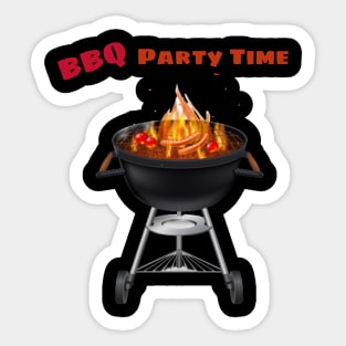 BBQ party Time Sticker